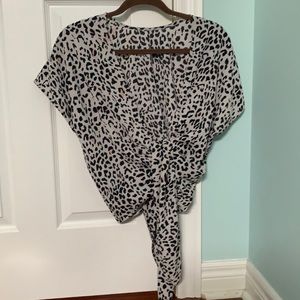 New Cheetah Wrap Top